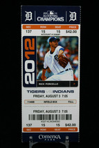 Detroit Tigers vs Cleveland Indians MLB Ticket w Stub 08/03/2012 Rick Porcello - £9.14 GBP
