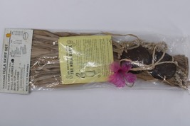 Hawaii Hula Set Child 6-9 yr Blond Grass Skirt Coconut Top Shell Lei Pin... - $9.99