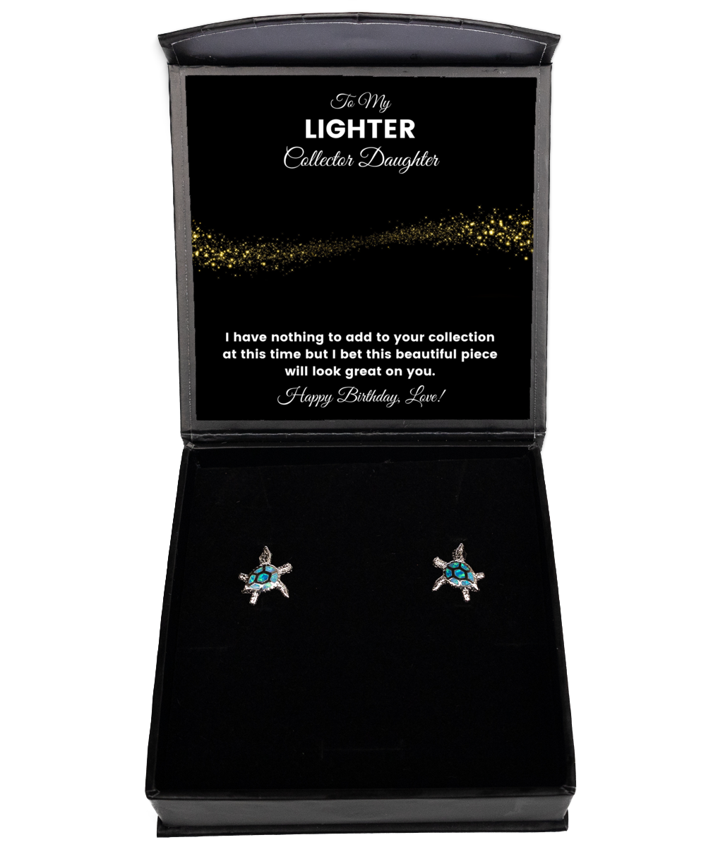 Lighter Collector Daughter Earrings Birthday Gifts - Turtle Ear Rings Jewelry