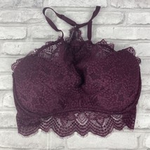 Victoria’s Secret PINK Date Racerback Lace Push Up Bra Size M D-DD Burgundy - £11.34 GBP