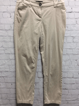 White House Black Market Womens Stretch Flat Front Khaki Crop Leg Pants ... - $25.26