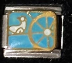 Bird Wheel Wholesale Italian Charm Enamel Link 9MM K45-2 - £13.91 GBP