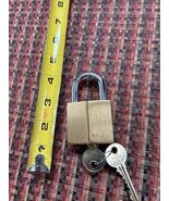 Brass Yale Padlock w/ 2 Original Yale Keys NEW Made In USA Lock Heavy Duty - $23.27
