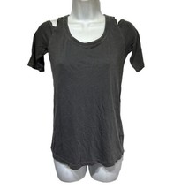 splendid grey supima cotton cold shoulder short sleeve top Size XS - $14.85