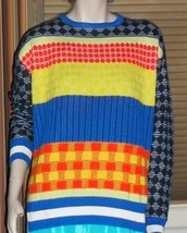 Cashmere Silk Retail $895 Novis Sydney Sweater Size L Made in USA Stripe... - $395.99