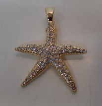 RMN (Stamped) Starfish Goldtone &amp; Lots of Bling Magnetic Bale 2&quot; X 2.25&quot;... - $24.75