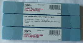 3 Fing&#39;rs Professional 2-Way Large All Purpose Finger Nail File/Smoother Sty2403 - £3.55 GBP