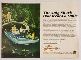 1968 Print Ad Larson Shark 165 Fiberglass Runabout Boats Little Falls,Mi... - £7.94 GBP