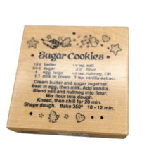 PSX Sugar Cookie Recipe Vintage Wood Rubber Stamp G-1150 1993 Card Makin... - $55.91