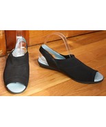 Cloud 40 9 Cuteness Black Slingback Open Toe Sandals Low Wedge Shoes - £24.46 GBP