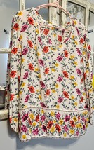 Old Navy Women&#39;s Boho Floral 3/4 Sleeve Tunic Blouse Size Large - £11.79 GBP