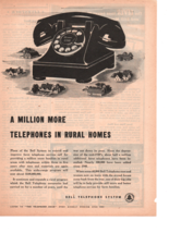 1945 Bell Telephone System A Million More Telephones In Rural Homes Print ad Fc3 - £12.75 GBP