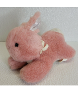 Vintage Dakin Pink and White Stuffed Plush Bunny Rabbit 1989 Silver Sparkle - $44.87 CAD