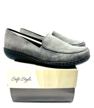 Soft Style by Hush Puppies Jaylene Slip On Loafers Flat- Grey, US 6W - £19.44 GBP