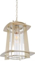 Hanging Lantern KALCO SHELBY Contemporary 1-Light Medium Clear Glass Tarnished - £1,709.82 GBP