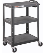 Steel Audio Visual &amp; Instrument Cart - Black - $6,562.13 MXN