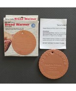 Vintage Terra Cotta Bread Warmer Warming Stone Round Fox Run with Instru... - $19.46 CAD