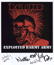 Wattie The Exploited U.K. Punk Band Fully Signed Photo + Coa Lifetime Guarantee - £89.74 GBP