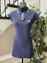 Reebok Classics Women&#39;s Blue Cotton Short Sleeve Polo Knee Length Dress Small - £28.80 GBP