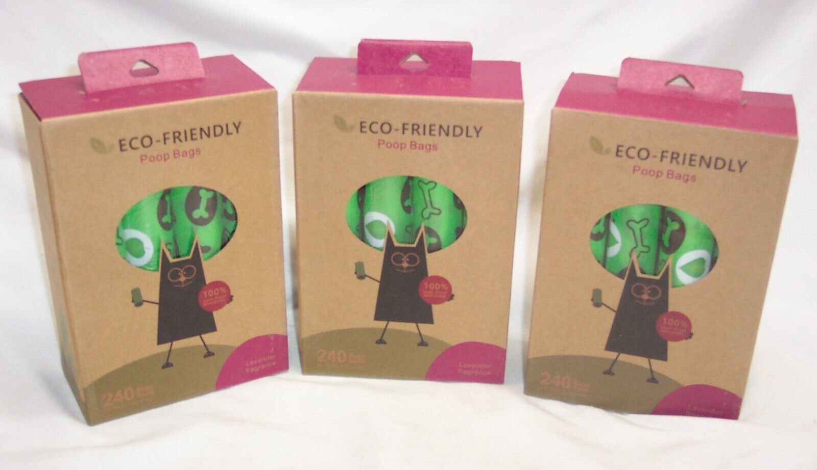 3 Boxes of Eco-Friendly Single Use Diaper, Trash, Dog PET POOP BAGS 720 ... - $14.85