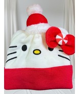 New Hello Kitty Red &amp; White Beanie - Knit Toboggan Hat - $17.34 CAD