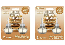 Glade Plugins Scented Oil Refills Caramel Cookie RUSH- (4) Air Freshener Limited - $24.99