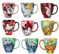 Disney Store Coffee Mug Minnie Mickey Mouse Alice Sketchbook Pattern - £47.92 GBP