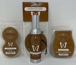 Scentsy Weather Leather 4 pcs Bundle~Scentsy Go POD~Scent Circle~Wax Bar~R.Spray - £37.47 GBP