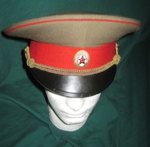 Vintage Soviet Communist Infantry Troops officers  Visor Cap Hat USSR Da... - £54.72 GBP