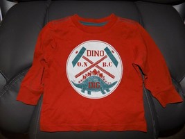 Old Navy Dino On B.C. Long Sleeve Shirt Size 18/24 Months Boy&#39;s Euc - £10.50 GBP