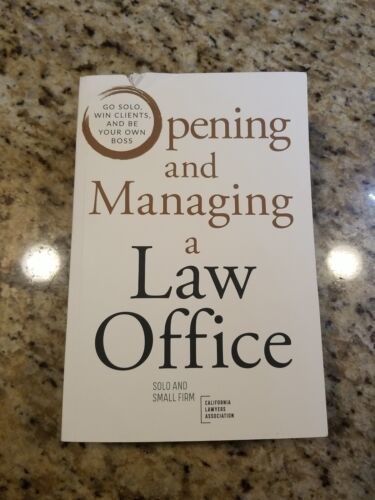 California Opening &amp; Managing a Law Office book - $69.30