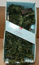 Christmas Pine Garland 9ft LED Warm White Lights Batteries &quot;AA&quot; Size NIB... - $307.16 MXN