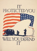 13661.Decor Poster print.Room Wall art design.American flag.Defend it.Military - £13.01 GBP+