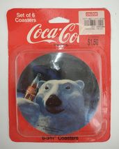 Vintage Set of 6 Coca Cola Coasters Plastic and Cork Lot of 3 image 2