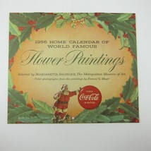 Coca Cola Advertising Wall Calendar Vintage 1956 Famous Flower Paintings - £23.97 GBP