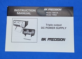 BK Precision Model 1651A Model 1652 - Triple Output DC Power Supply User Manual  - £7.71 GBP