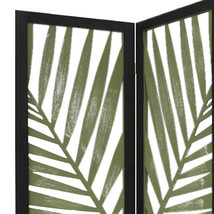 HomeRoots 376793 3 Panel Green Room Divider with Tropical leaf - $447.57
