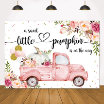 Lofaris Little Pumpkin Girl Baby Shower Photography Backdrops Props Fall... - £10.93 GBP