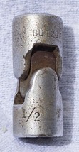 Vintage Fairmount BU 1216 USA Short 1/2&quot; Swivel Socket 12pt. (3/8&quot; Dr) mv - $31.54