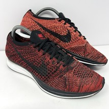 Nike Men’s Flyknit Racer Shoe Sz 9 Red Fire Rooster Running Sneakers 526... - $59.35