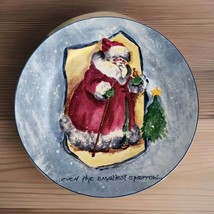 Royal Norfolk Decorative Cookies Plate 7.5&quot; Old World Santa Father Christmas Eve - £7.63 GBP