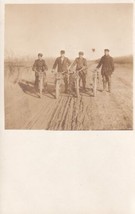 Vintage Four Men on Bicycles Early 1900&#39;s RPPC Real Photo Postcard E20 - $45.99