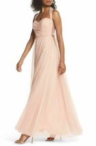 JENNY YOO Julia Convertible Soft Tulle Gown Sz 12 Cameo Rose - £85.70 GBP