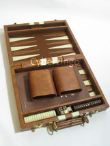 Backgammon Game Compact 9&quot; x 7&quot; When Folded Shut 100% Complete w/Instructions - £24.40 GBP