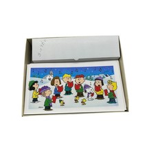 Vintage Hallmark Charlie Brown &amp; Gang Caroling Christmas Cards PX 3326 - £8.93 GBP