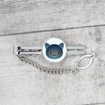 A tie pin with a Chartreux. Men’s jewelry. A new collection with the cute cat - £9.82 GBP