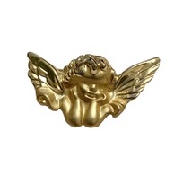 Vintage Gold Tone Cherub Angel Pin Brooch 2.5”in. Long - £6.04 GBP