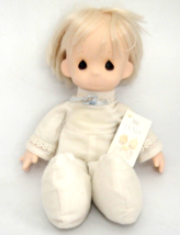 Precious Moments Jesus Loves Me Boy Doll 15&quot; White Sleeper - £11.25 GBP
