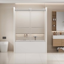 Frameless Sliding Shower Door 56-60&quot; x 62&quot; Chrome - $519.99