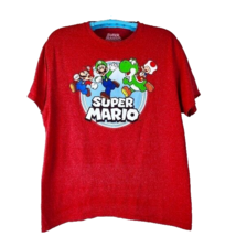 Super Mario Men&#39;s Red Tee Shirt Size Large - £14.01 GBP